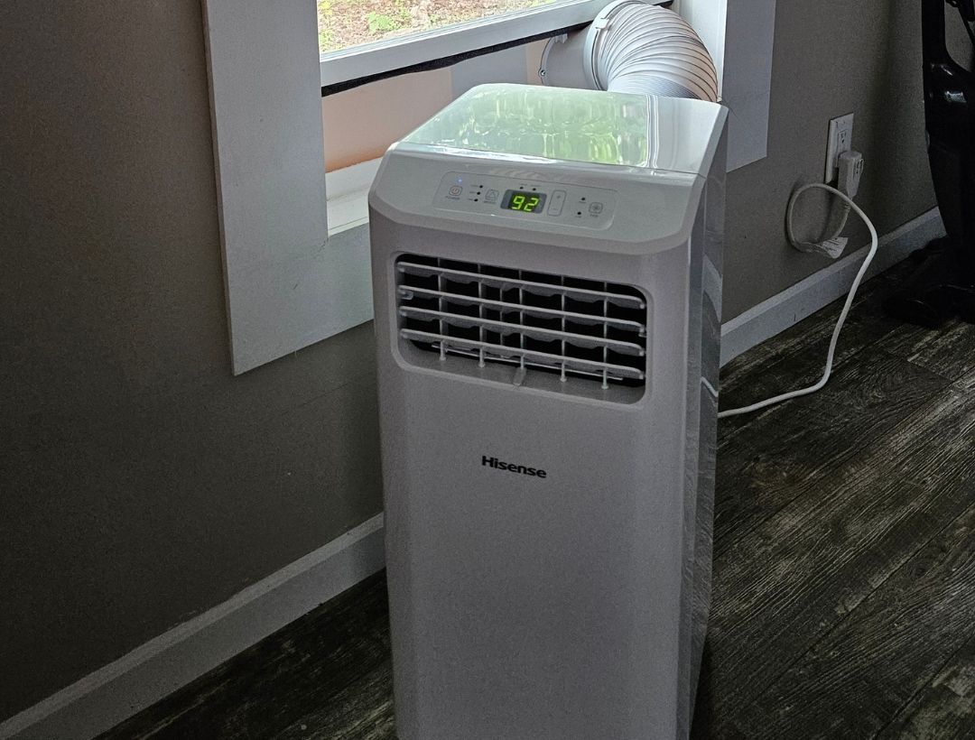 Loaner A/C unit installed by Rebuilding Together North Central Florida